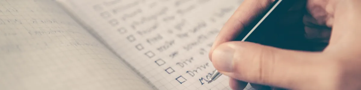 Reviewing a checklist